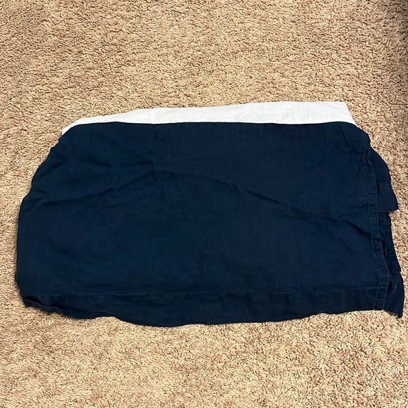 Pottery Barn Kids Other Pottery Barn Navy Blue Crib Skirt Smoke